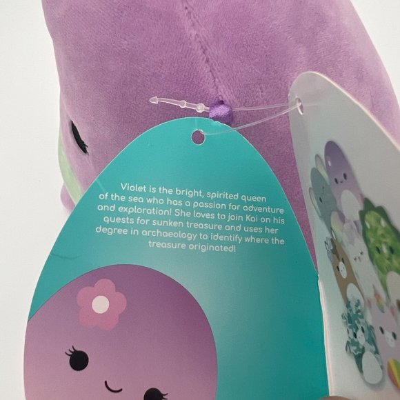 NWT 🥀 8" Violet the Purple & Green Octopus Squishmallow - Picture 3 of 5